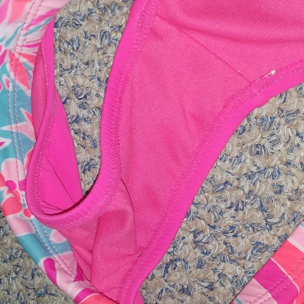 ZeroXposur Pink Floral Tankini Swimsuit SIZE 14 Tropical Two Piece Swim Set